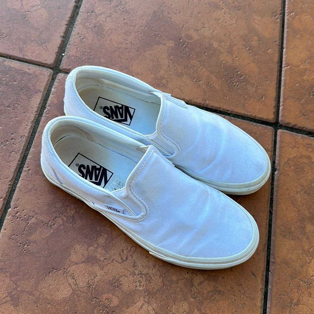 White Vans- Women size 8